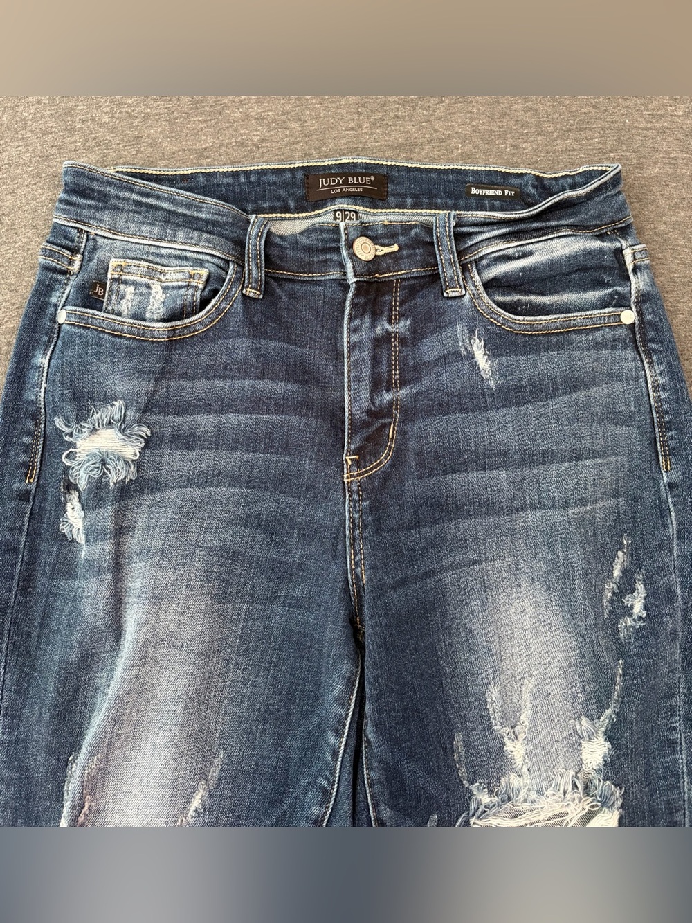 Judy Blue Mid-Rise Distressed Boyfriend Jeans - Picture 5 of 12